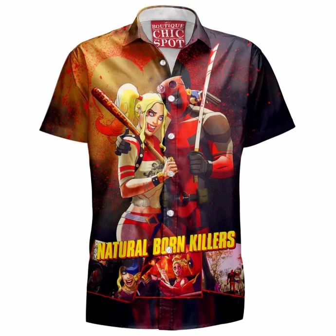 Deadpool And Harley Quinn Hawaiian Shirt