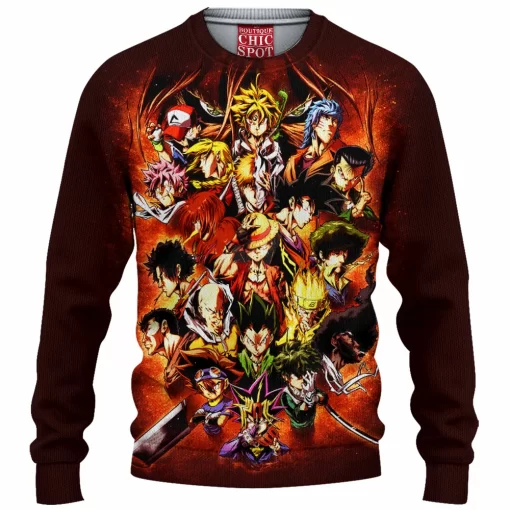 Anime Heros Knitted Sweater