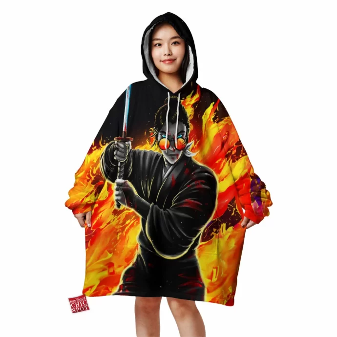 Blue Eye Samurai Blanket Hoodie