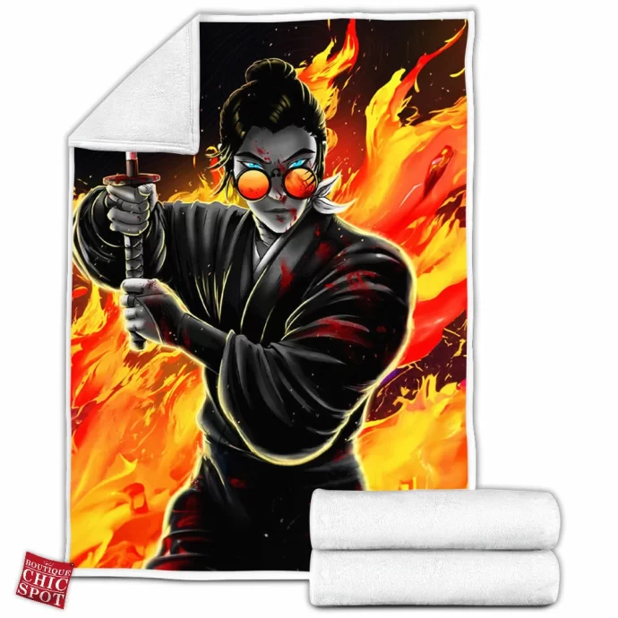 Blue Eye Samurai Fleece Blanket