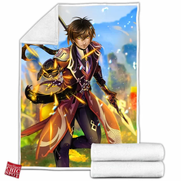 Zhongli Fleece Blanket