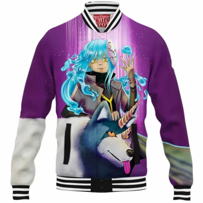 Rimuru Tempest Baseball-Jacket, Anime Baseball-Jacket, That Time I Got Reincarnated as a Slime Baseball-Jacket