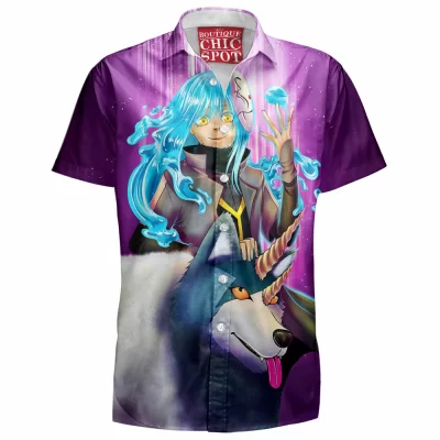 Rimuru Tempest Hawaiian-Shirt, Anime Hawaiian-Shirt, That Time I Got Reincarnated as a Slime Hawaiian-Shirt