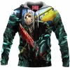 Friday The 13th Fleece-Hoodie, Horror Fleece-Hoodie, Jason Voorhees Fleece-Hoodie