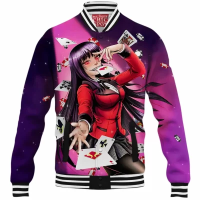 Anime Baseball-Jacket, Kakegurui Baseball-Jacket, Yumeko Jabami Baseball-Jacket