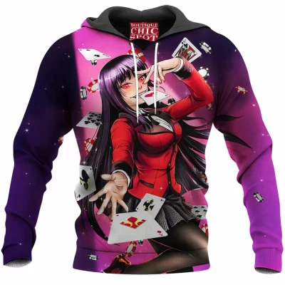Anime Hoodie, Kakegurui Hoodie, Yumeko Jabami Hoodie