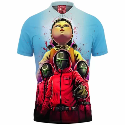 Squid Game Polo Shirt, Horror Polo Shirt