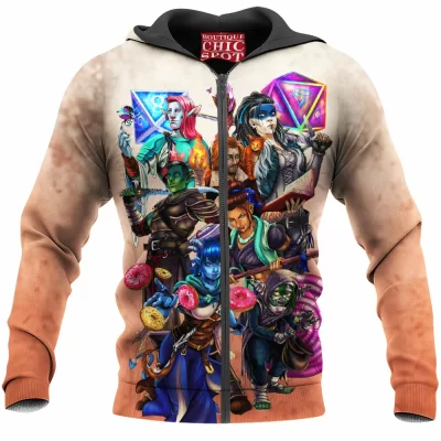 Abstract Zip-Hoodie