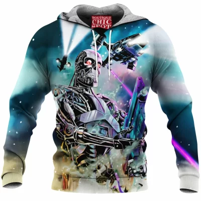 Sci-Fi Fleece-Hoodie, Terminator Fleece-Hoodie