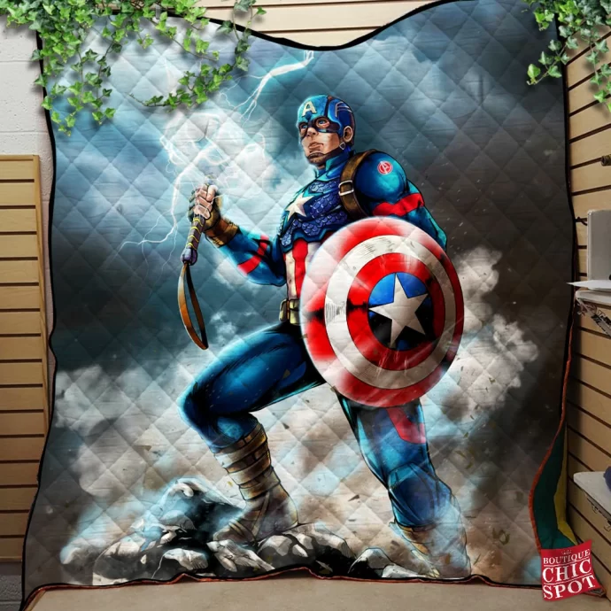 Captain America Quilt Blanket