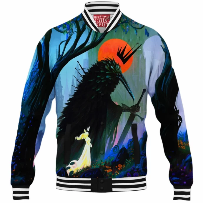 The Lady And The Crow Baseball Jacket