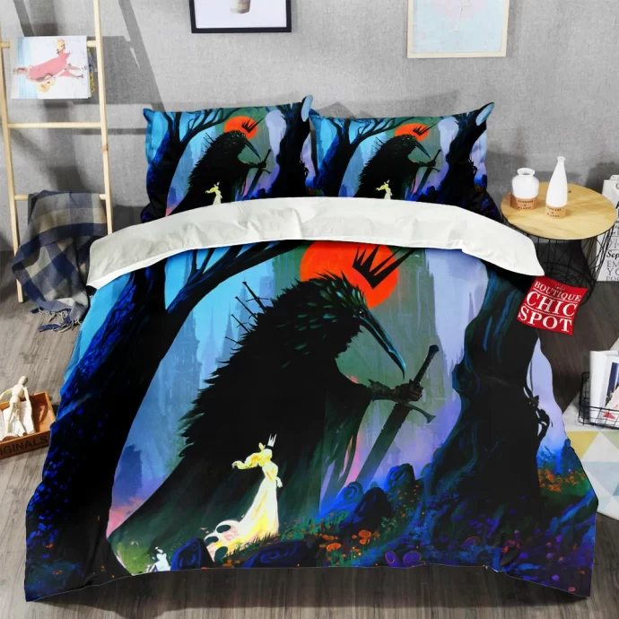 The Lady And The Crow Bedding Set