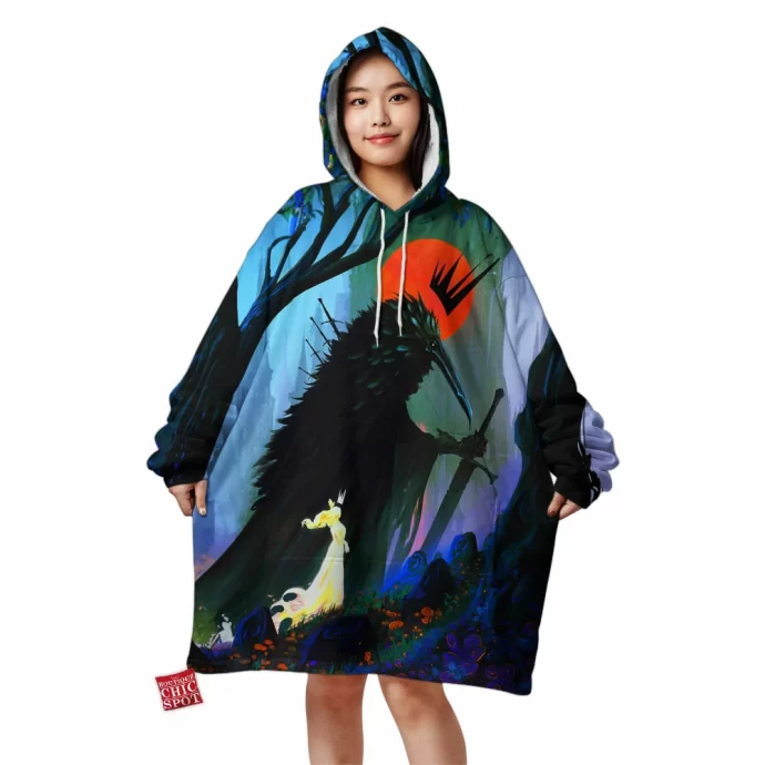 The Lady And The Crow Blanket Hoodie