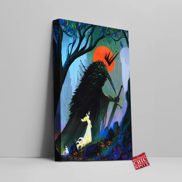 The Lady The Crow Canvas Wall Art