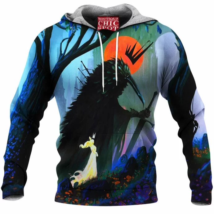 The Lady And The Crow Fleece Hoodie