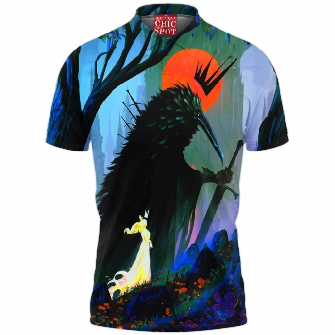 The Lady And The Crow Polo Shirt