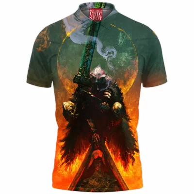 Elden Ring Polo Shirt, Game Polo Shirt, Blaidd Polo Shirt