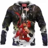 Comic Fleece-Hoodie, Red Goblin Fleece-Hoodie