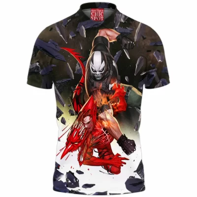 Comic Polo Shirt, Red Goblin Polo Shirt
