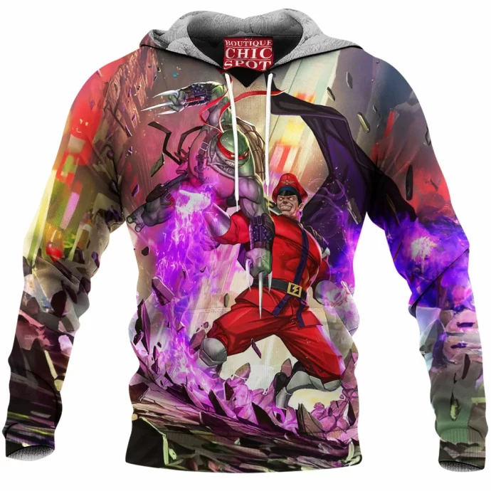 M Bison Vs Tmnt Fleece Hoodie