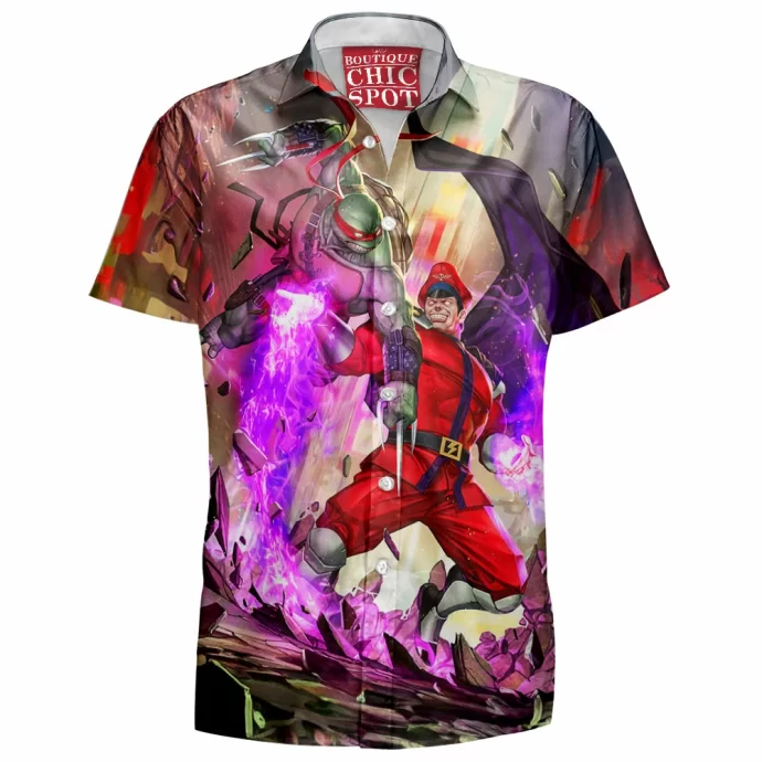 M Bison Vs Tmnt Hawaiian Shirt