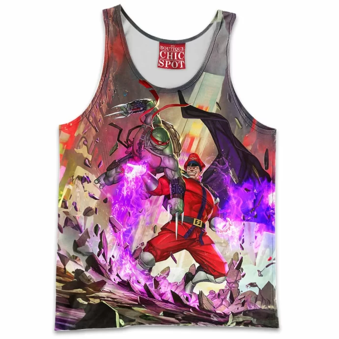 M Bison Vs Tmnt Tank Top