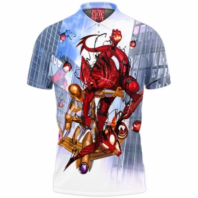 Comic Polo Shirt, Red Goblin Polo Shirt