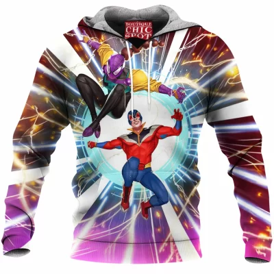 Comic Fleece-Hoodie, Spider-man Fleece-Hoodie, Spider-Woman Fleece-Hoodie