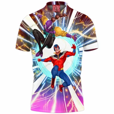 Comic Polo Shirt, Spider-man Polo Shirt, Spider-Woman Polo Shirt