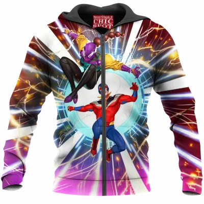Comic Zip-Hoodie, Spider-man Zip-Hoodie, Spider-Woman Zip-Hoodie