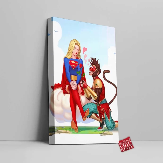 Monkey King Supergirl Canvas Wall Art