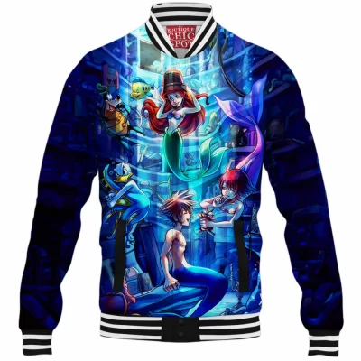 Game Baseball-Jacket, Kingdom Hearts Baseball-Jacket, Sora Baseball-Jacket