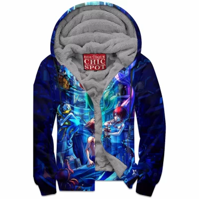 Game Zip-Fleece-Hoodie, Kingdom Hearts Zip-Fleece-Hoodie, Sora Zip-Fleece-Hoodie