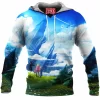 Anime Fleece-Hoodie, Howls Moving Castle Fleece-Hoodie, Ghibli Fleece-Hoodie