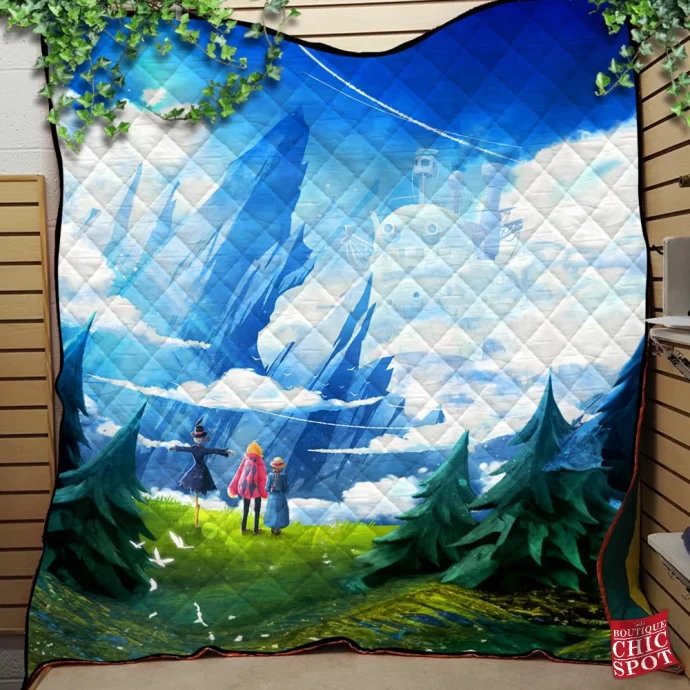 Howl's Moving Castle Quilt Blanket