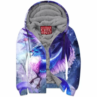 Anime Zip-Fleece-Hoodie, Articuno Zip-Fleece-Hoodie, Pokemon Zip-Fleece-Hoodie