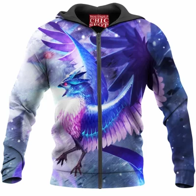 Anime Zip-Hoodie, Articuno Zip-Hoodie, Pokemon Zip-Hoodie