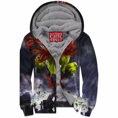Creeper Zip-Fleece-Hoodie, Horror Zip-Fleece-Hoodie