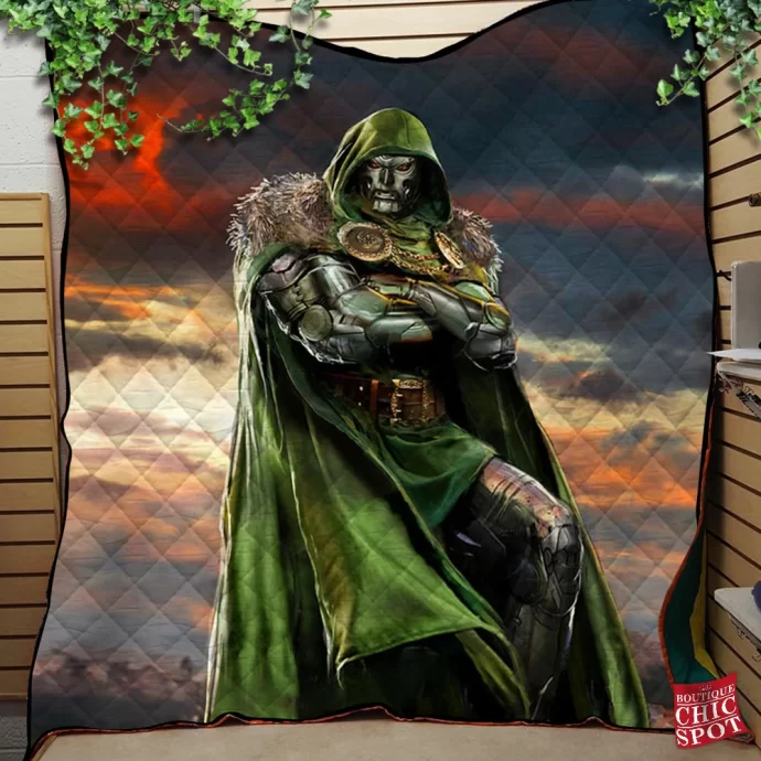 Doctor Doom Quilt Blanket