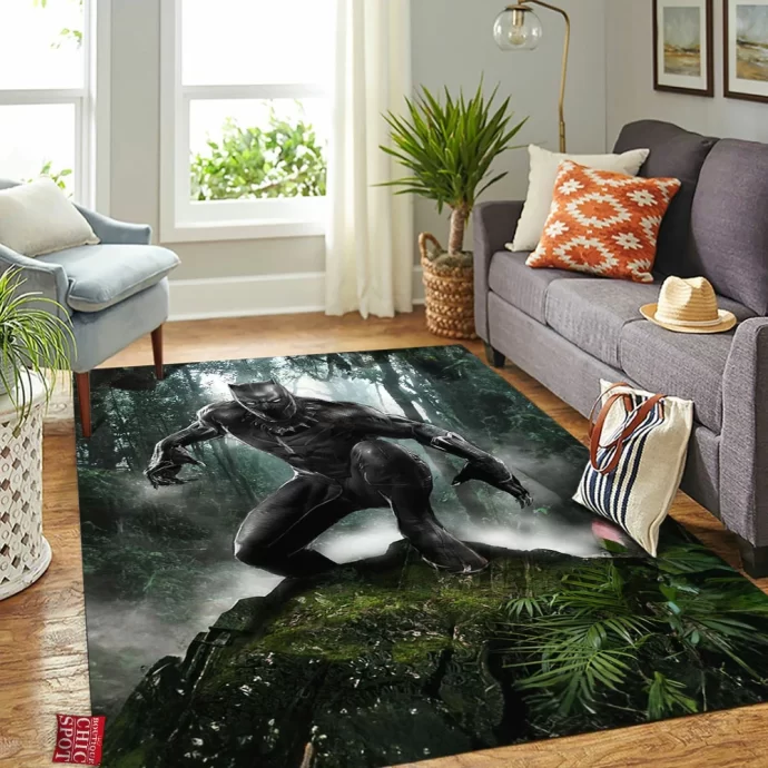 Black Panther Rectangle Rug