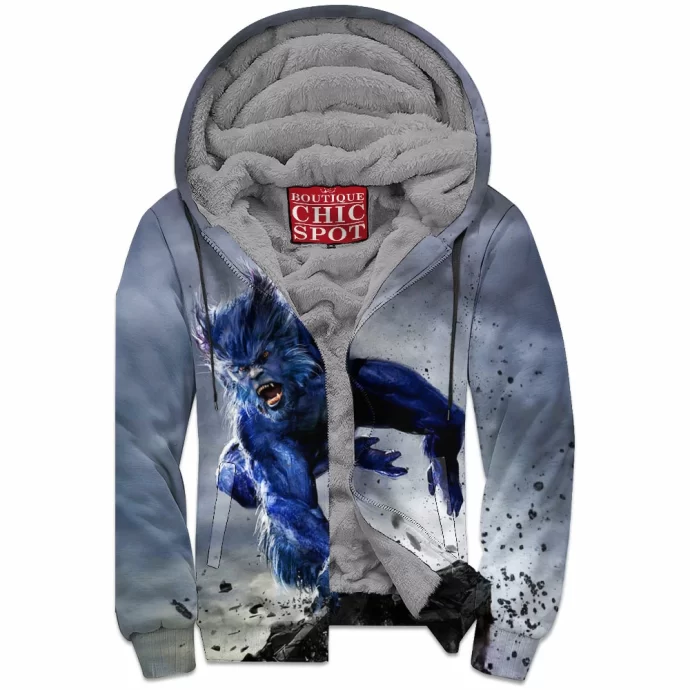 Beast Xmen Zip Fleece Hoodie