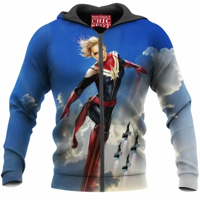 Comic Zip-Hoodie, Captain Marvel Zip-Hoodie