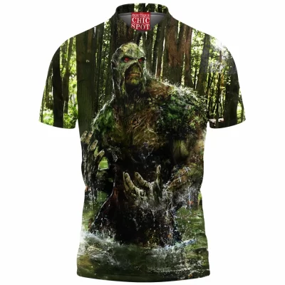 Comic Polo Shirt, Swamp Thing Polo Shirt