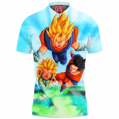 Anime Polo Shirt, Goku Polo Shirt, Dragon Ball Polo Shirt