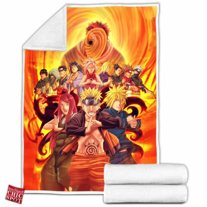 Konoha Road To Ninja Fleece Blanket