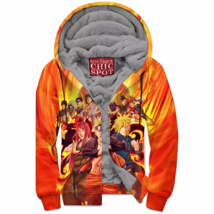 Konoha Road To Ninja Zip Fleece Hoodie