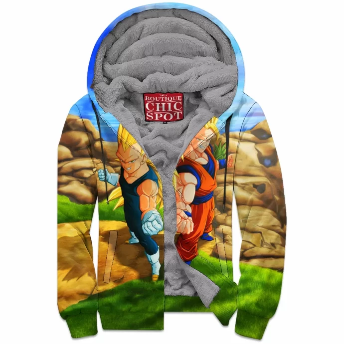 Goku Vegeta Zip Fleece Hoodie