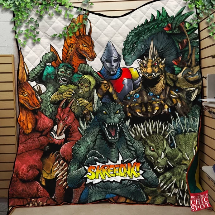 Godzilla Quilt Blanket