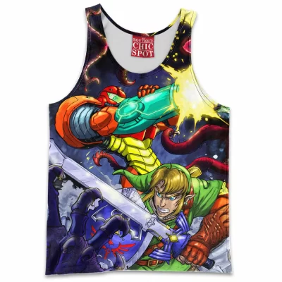Game Tank-Top, Samus Tank-Top, Zelda Link Tank-Top