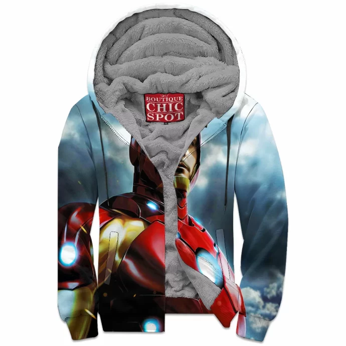 Iron Man Zip Fleece Hoodie